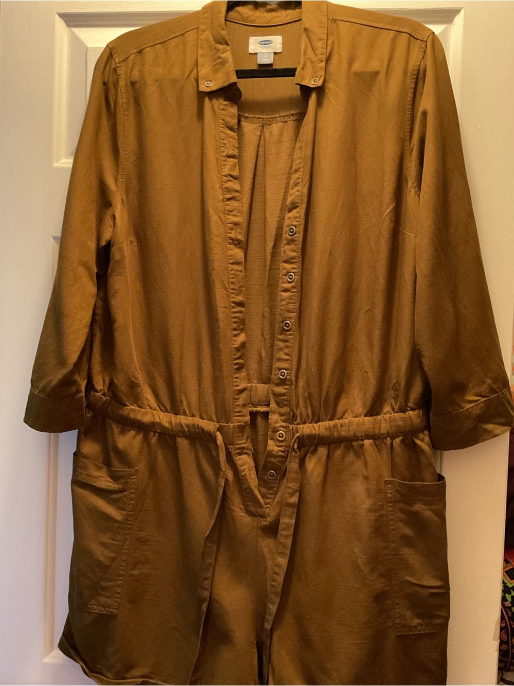 Women's Lightweight Drawstring Jumper - Olive Green